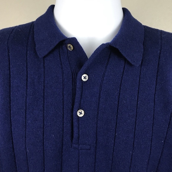 Vintage Nordstrom Lambswool Polo Sweater - Picture 4 of 7